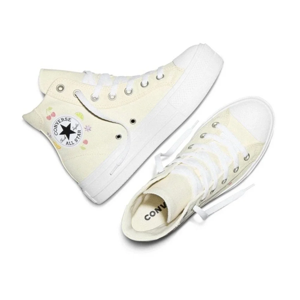 Converse Chuck Taylor All Star Lift Platform High Top Cream Fruit Shoes Women 10